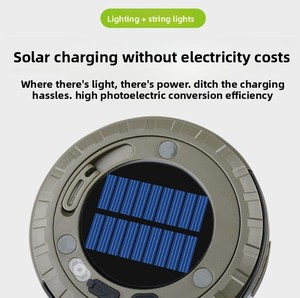 <span class=keywords><strong>Lampe</strong></span> de camping solaire à LED - Longue autonomie pour usage extérieur, éclairage multifonctionnel pour tente et rangement portable - Product Image 2