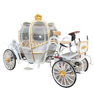 Nuevo Carroza de Caballos Eléctrica Profesional para Exteriores con Diseño de Calabaza para Navidad, Tamaño Real, Cenicienta - Product Image 1