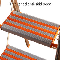 Escabeau pliant portable moderne en acier inoxydable robuste avec marches antidérapantes, échelle domestique, capacité 150 kg, 6 marches, pour l'école