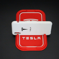 Tesla Model 3 Handyhalterung Auto Anti-Rutsch-Matte Klebematte Armaturenbrett Rutschfeste Matte Handy-Schlüssel-GPS-Halter Zubehör Mit Logo