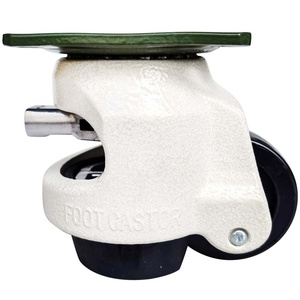 Roue pivotante à cliquet en alliage d'aluminium robuste, réglable, avec frein, <span class=keywords><strong>pour</strong></span> <span class=keywords><strong>table</strong></span> <span class=keywords><strong>de</strong></span> travail - Product Image 4