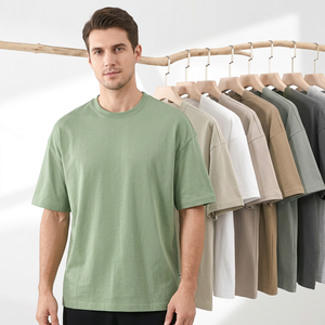 Freandy Sports Premium <b>Men's</b> Oversized Short Sleeve <b>T</b>-<b>Shirt</b> Blank Solid Casual O-Neck Tee - Product Image 5