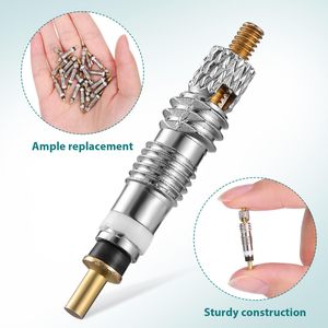 Valve tubeless en cuivre à embout français pour réparation et remplacement de pneus de vélo VT 002 en alliage de zinc argenté - Product Image 4