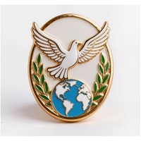 Badge personnalisé en alliage d'or plaqué avec émail, design vintage d'ordinateur, style antique, logo personnalisé