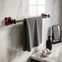 ROVON Porte-serviettes mural minimaliste de luxe en acier inoxydable avec finition brossée facile à nettoyer