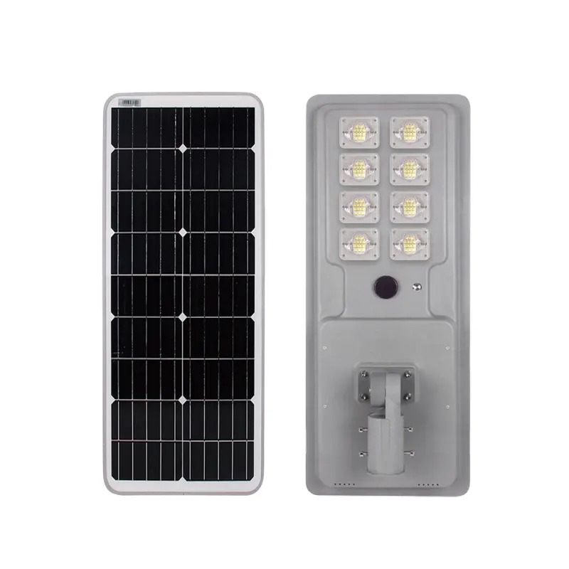 70W Residential Square 8000LM High Pole Garden Lights Integrated Outdoor Waterproof Solar LED Street Lights