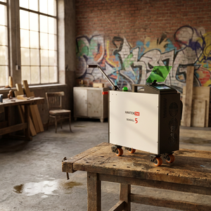 Machine de nettoyage au laser pulsé refroidie par air de 1000 W, outil de décapage de la rouille industriel portable haute puissance, décapant de <span class=keywords><strong>peinture</strong></span> pour métal et bois - Product Image 1