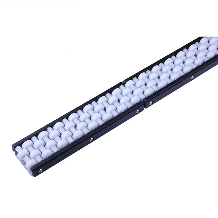 Guía lateral de plástico de un solo rodillo para cinta transportadora, venta al por mayor de fábrica