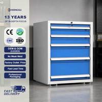 Armoire à outils mécaniques à cinq tiroirs, coffre de rangement en acier verrouillable pour l'entretien et la réparation des installations industrielles