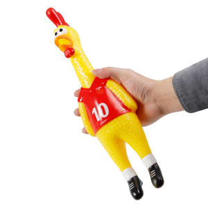 Yüksek kalite ile sürdürülebilir kauçuk tavuk oyuncaklar numarası lüks elastik köpek stres yayın toptan için sıkmak oyuncaklar - Product Image 5