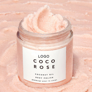 Fornitore OEM olio di cocco biologico di rosa esfoliante per la pelle Visage <span class=keywords><strong>Gommage</strong></span> Corps Body Scrub Body Polish - Product Image 1