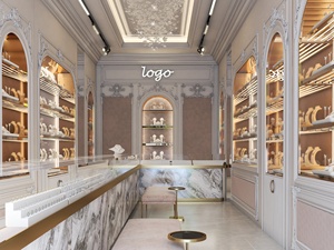 Vitrina de Exhibición de Joyería LED de Mármol de Lujo, Diseño Interior Ecológico para Tiendas Minoristas y Centros Comerciales - Product Image 2