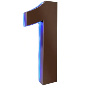 Letrero LED Personalizado con Acabado de Acero Inoxidable, Resistente a la Intemperie, Letras RGB Programables para Negocios - Product Image 1