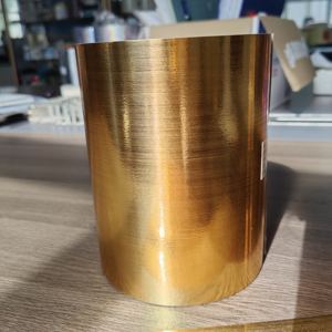 Papier <span class=keywords><strong>UDV</strong></span> or et argent brossé, adhésif acrylique écologique sensible à la pression, taille de rouleau simple face pour impression d'autocollants - Product Image 2