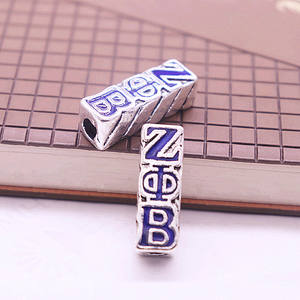 エナメルギリシャZPBインスピレーション中空直方体チャームアクセサリー可憐なロイヤルブルー - Product Image 5