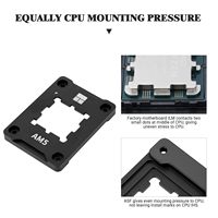 Support de processeur Thermalright ASF Black V2 AM5, cadre de fixation de sécurité, cadre de contact anti-flexion