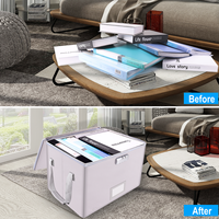 YIHUAXING, caja organizadora de archivos resistente al agua y al fuego de gran capacidad, plegable, impermeable, almacenamiento de documentos de oficina, archivo ignífugo
