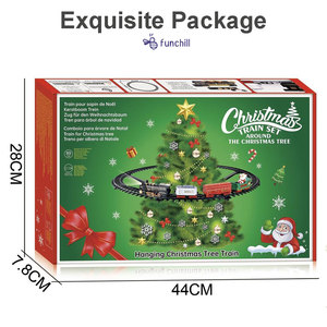 Simulación eléctrica tren sonido Stan Claus montar pista ranura juguete Musical Navidad canción Musical tren colgante - Product Image 6