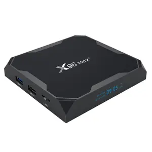 Amlogic S905X3电视盒X96 MAX + 安卓9.0 8k高清分辨率2gb 16gb 2.4G WiFi，带红外遥控器100M局域网