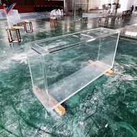 2023 été Leyu usine aquarium personnalisé haute Transparent rectangulaire en acrylique