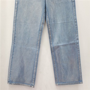 OUDINA Street Style Vintage Hot Silver Pantalon large à jambes ample Drapé Floor Mopping Pant Pantalon Boyfriend Straight Women's <span class=keywords><strong>Jeans</strong></span> - Product Image 4