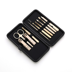 Set di strumenti professionali per Manicure portatile per bambini in oro con custodia in acciaio inox <span class=keywords><strong>tagliaunghie</strong></span> per dita e <span class=keywords><strong>piedi</strong></span> - Product Image 2