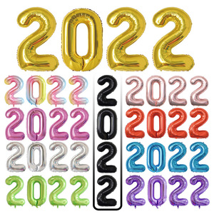 Ballons en aluminium numérotés de 0 à <span class=keywords><strong>9</strong></span>, 16, 32, 40 pouces, emballés individuellement, pour fête d'anniversaire - Product Image 6