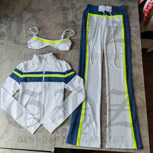 2025 Mùa Thu Y2K Phụ Nữ Quần Áo Tùy Chỉnh Tracksuit Jogger Thiết Lập Hoạt Động Mặc Tập Thể Dục Tập Thể Dục 2 Mảnh Xà Cạp Bùng Quần <span class=keywords><strong>Set</strong></span> Cho Phụ Nữ - Product Image 3