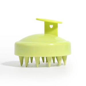 Cepillo de champú de silicona iónica con logotipo personalizado con peine de nailon suave Práctica herramienta de cuidado del cabello para masajear el cuero cabelludo - Product Image 4