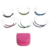 Appareils dentaires orthodontiques en acier inoxydable, décoratifs, couleurs variées, tendance, blanchiment des dents, qualité alimentaire, classe I
