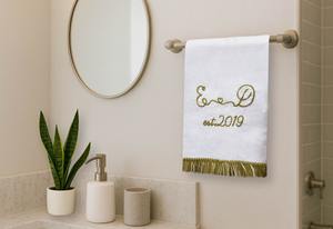 E&D Premium Linen Guest <b>Towel</b>, Soft Absorbent <b>Hand</b> <b>Towel</b>, Minimalist Home Bathroom <b>Kitchen</b> Decor - Product Image 2