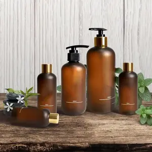 Benutzer definierte 100ml 200ml 250ml 500ml Luxus Kunststoff Pump Sprayer Frost Flüssig seife Verpackungs flaschen für Shampoo