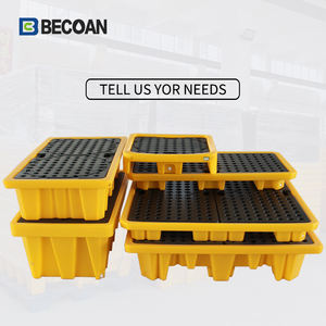 منصة احتواء انسكاب الزيت سعة 150 لترًا لتجميع السوائل وتخزين براميل الزيت - Product Image 4