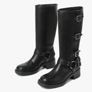 Bottes de <span class=keywords><strong>moto</strong></span> élégantes pour femmes et hommes, bottes en cuir pour pieds larges, pour l'extérieur - Product Image 2