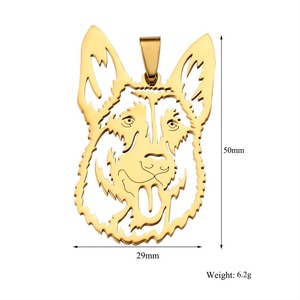 Pendentif Tête de Loup Gothique en Acier Inoxydable, Breloque DIY Punk pour Hommes et Femmes, Accessoire de Fabrication de Bijoux et Artisanat - Product Image 3