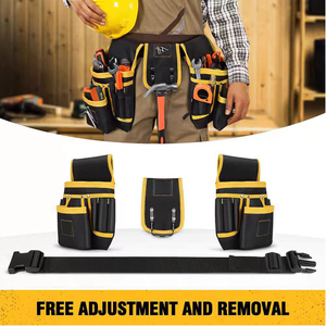 Multi-functional adjustable multi-pocket strong magnet repair tool bag, waist bag, tool storage belt, waist pouch - Product Image 6