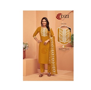 Costume Salwar 3 pièces en coton viscose d'approvisionnement direct d'usine pour mariage et festival d'Inde - Product Image 1