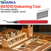 Herramienta de Desbarbado de Metal Handle Burr RB1000, 10 Cuchillas Rotatorias BS1010 para Cortar Acero Inoxidable, Aluminio y Goma