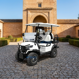 Voiturette de golf électrique tout-terrain 4 places surélevée, couleur personnalisée, avec siège arrière rabattable, 30 km/h, certifiée CEE, vente en gros usine - Product Image 1