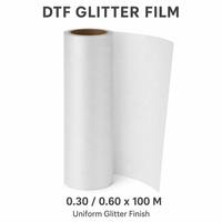 Rouleau de film DTF à paillettes fines, impression directe sur film pour T-shirts personnalisés et transferts de mode