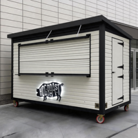 Cuisine mobile extérieure contemporaine et moderne, bar robuste et durable, panneau sandwich en acier respirant, garantie 1 an, café-conteneur