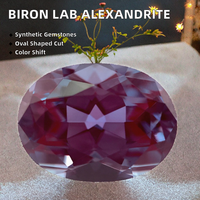 Saphirs certifiés pour la fabrication de bijoux sur mesure, pierres précieuses en vrac, vente chaude, saphir ovale créé en laboratoire avec changement de couleur 3*5mm~8*10mm