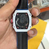Montre en fibre de carbone Spot 67 02 pour homme, montre-bracelet à quartz ultra-fine, montre de luxe haut de gamme, mode, affaires, étanche