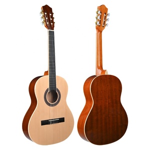Guitarra Clásica China Vintage de 36 Pulgadas con Mástil de Okoume, Hecha a Mano con Tapa de Cedro y Madera de Sapele - Product Image 6