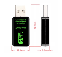 WIFI 5 Driver gratis AC1300 TARJETA WIFI 1300Mbps Banda dual 5GHz 802.11ac Tarjeta de red inalámbrica externa para PC en stock