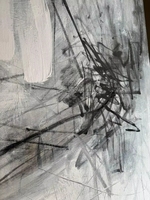Peinture sur toile abstraite minimaliste Japandi personnalisée, art mural en tons de gris avec cadre noir, décoration moderne pour la maison