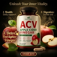Kapsul ACV (Apple Cider Vinegar) Suplemen Diet Laris Manis 120 Kapsul Dukungan Kesehatan Harian untuk Manajemen Berat Badan