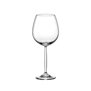 BSCI Lowest Price Stock Long Stem Wine Glass Set Lead Free Crystal Burgundy Wine Glass As Gifts