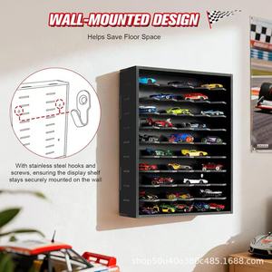 Étagère murale en bois pour modèles de voitures, présentoir multi-niveaux en bois massif pour l'organisation des jouets - Product Image 4