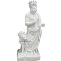 Statue de Zeus en marbre blanc, célèbre mythologie grecque antique